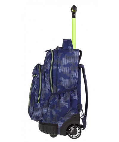 Plecak na kółkach CoolPack CP SWIFT MISTY GREEN Niebieski z zielonym, kosmiczny plecak na kółkach dla chłopaka