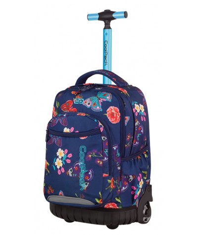 Plecak na kółkach CoolPack CP SWIFT SUMMER DREAM motyle, dla dziewczyny w szkole podstawowej, romantyczny plecak na kółkach