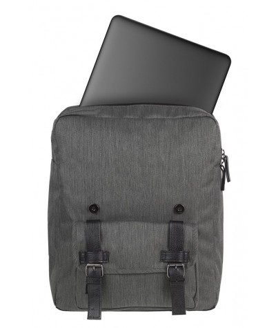 Plecak miejski CoolPack CP TRAFFIC OLIVE GREY szaro-oliwkowy vintage na laptop - plecak dla licealisty, studenta, plecak kostka