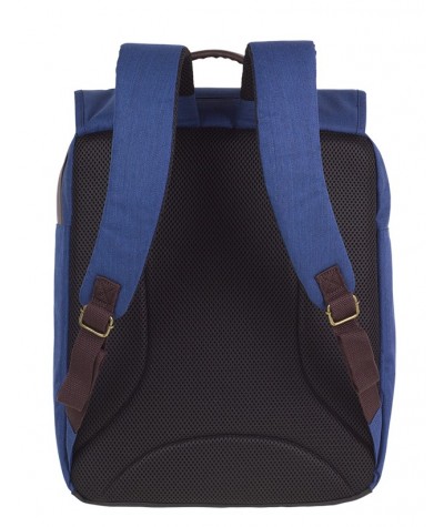 Plecak miejski CoolPack CP TRAFFIC NAVY BLUE granatowy vintage na laptop - plecak dla chłopaka i dziewczyny retro, plecak kostka