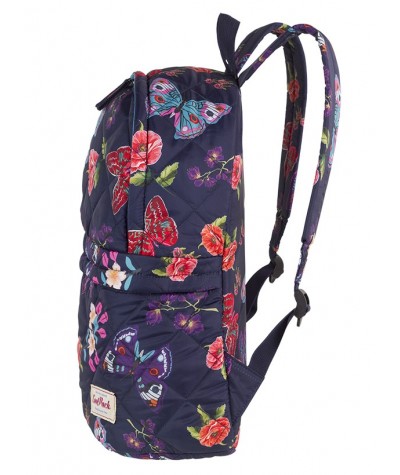 Plecak wycieczkowy CoolPack CP FANNY SUMMER DREAM pikowany w motyle A103 + GRATIS pompon puszek, plecak jak kurtka dla dziewczyn