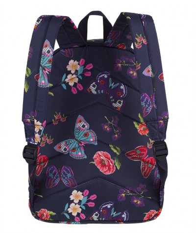 Plecak wycieczkowy CoolPack CP FANNY SUMMER DREAM pikowany w motyle A103 + GRATIS pompon puszek, plecak jak kurtka dla dziewczyn