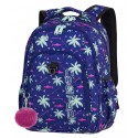 Plecak młodzieżowy CoolPack CP STRIKE PINK SHARKS palmy A260 + GRATIS pompon. Niebiesko-różowy plecak dla dziewczyny