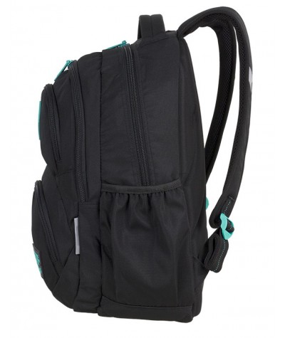 Plecak młodzieżowy CoolPack CP DART BLACK/MINT - czarny z miętowym, super plecak dla młodzieży czarny z miętowymi dodatkami