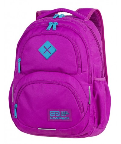 Plecak młodzieżowy CoolPack CP DART PINK/JADE różowy - plecak dla dziewczyn turkusowy z kobaltowym