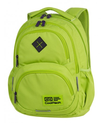Plecak młodzieżowy CoolPack CP DART LEMON/VIOLET limonkowy - neonowy plecak dla modnej dziewczyny i chłopaka.