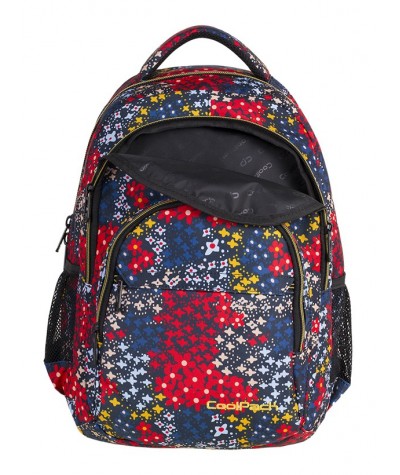 Plecak młodzieżowy CoolPack CP BASIC PLUS SUMMER MEADOW gwiezdna łąka - plecak szkolny w kwiaty dla nastolatki. 