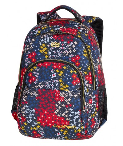 Plecak młodzieżowy CoolPack CP BASIC PLUS SUMMER MEADOW gwiezdna łąka - plecak szkolny w kwiaty dla nastolatki. 