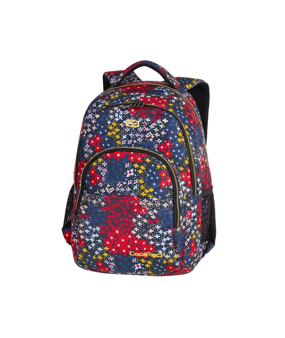 Plecak młodzieżowy CoolPack CP BASIC PLUS SUMMER MEADOW gwiezdna łąka - plecak szkolny w kwiaty dla nastolatki. 