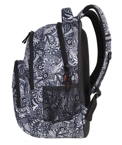 Plecak młodzieżowy CoolPack CP BASIC PLUS Black Lace do kolorowania - plecak dla dziewczyn do samodzielnego ozdobienia