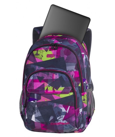 Plecak młodzieżowy CoolPack CP BASIC PLUS PINK ABSTRACT różowa abstrakcja - plecak z fuksjową podszewką dla dziewczyn