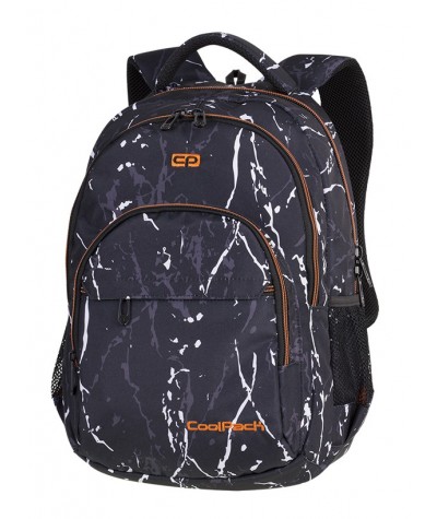 Plecak młodzieżowy CoolPack CP BASIC PLUS BLACK MARBLE czarny marmur - klasyczny plecak do szkoły dla chłopaka