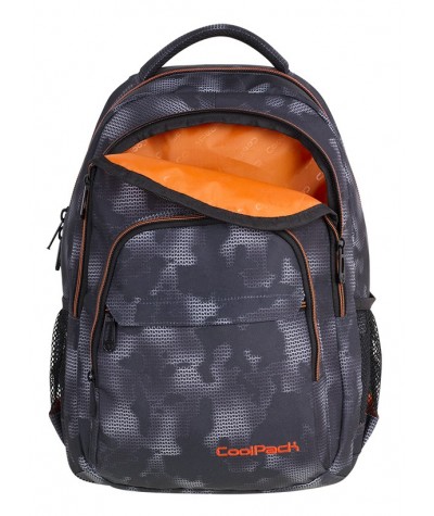 Plecak młodzieżowy CoolPack CP BASIC PLUS MISTY ORANGE szare plamy - plecak dla chłopaka lubiącego mroczne klimaty