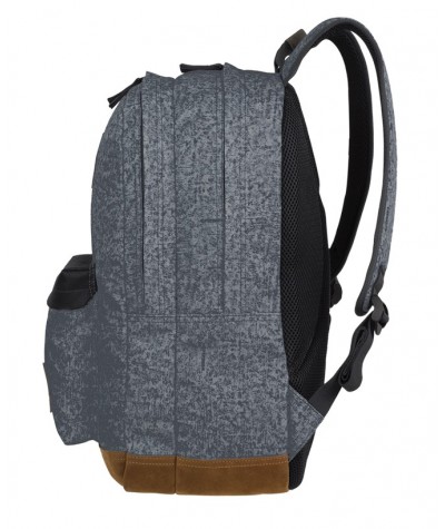 Plecak szkolny CoolPack CP SCOUT SHABBY GREY brudny szary na laptop - szary plecak z brązowymi i czarnymi dodatkami dla chłopaka
