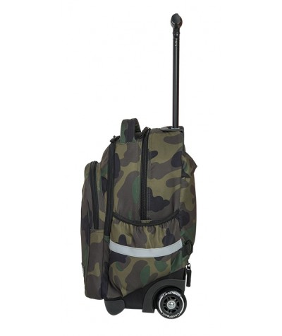 Plecak na kółkach CoolPack CP JUNIOR CAMOUFLAGE CLASSIC klasyczne moro - plecak moro dla dziecka, plecak moro do szkoły