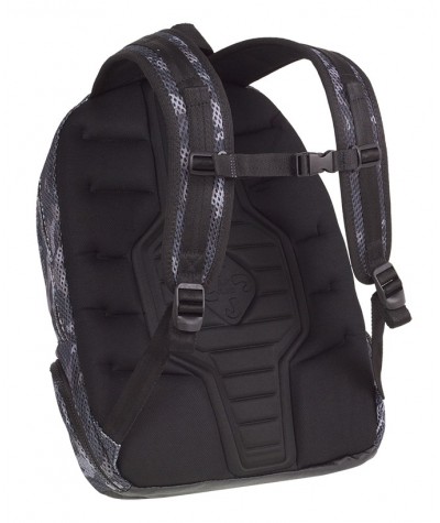 Plecak sportowy CoolPack CP IMPACT II CAMO MESH BLACK czarna siatka moro - plecak dla aktywnych nastolatków