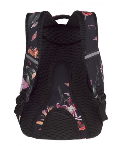 Plecak młodzieżowy CoolPack CP SPINER LILIES kwiaty lilie A021+ POMPON - oryginalny plecak dla dziewczyny, modny plecak szkolny