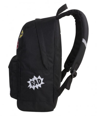CoolPack CP CROSS BADGES GIRLS BLACK czarny z naszywkami - modny plecak z naszywkami, czarny plecak naszywki dla dziewcznyn