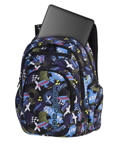 Plecak młodzieżowy CoolPack CP FLASH EXTREME wyścigi modny plecak dla chłopaka, fajny plecak do szkoły dla chłopaka