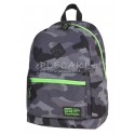 Plecak miejski CoolPack CP CROSS EVA CAMO GREEN NEON moro z zielonym - fajny plecak dla chłopaka, modny plecak dla chłopaka