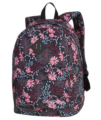 Plecak miejski CoolPack CP CROSS EVA CORAL BLOSSOM kwitnący koral - plecak w kwiaty, modny plecak dla dziewczyny