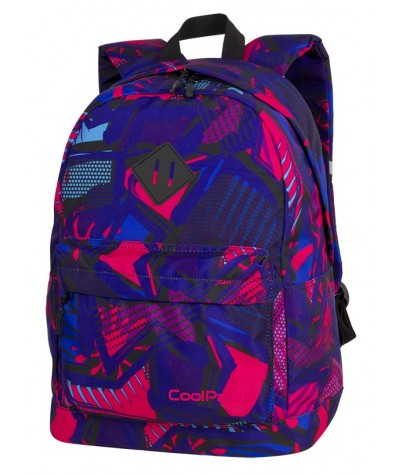 Plecak miejski CoolPack CP CROSS EVA CRAZY PINK ABSTRACT różowa abstrakcja - modny plecak dla dziewczyny, różowy plecak