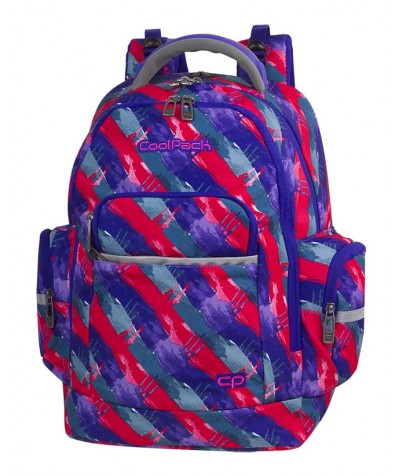 Plecak młodzieżowy CoolPack CP BRICK VIBRANT LINES rozmazane pasy, modny plecak dla chłopaka, zdrowy plecak szkolny