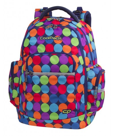 Plecak młodzieżowy CoolPack CP BRICK BUBBLE SHOOTER kolorowe kulki - A491 - fajny plecak dla chłopaka, modny plecak dla młodzież