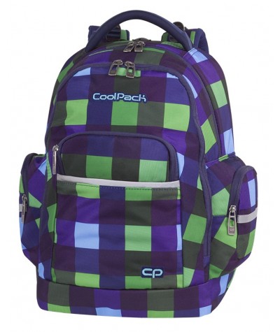 Plecak młodzieżowy CoolPack CP BRICK CRISS CROSS w kratkę - modny plecak dla chłopaka, fajny plecak dla chłopaka