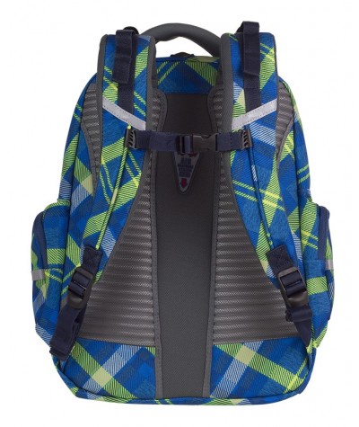 Plecak młodzieżowy CoolPack CP BRICK SPRINGFIELD zielona krata, modny plecak dla chłopaka do szkoły, fajny plecak dla chłopaka