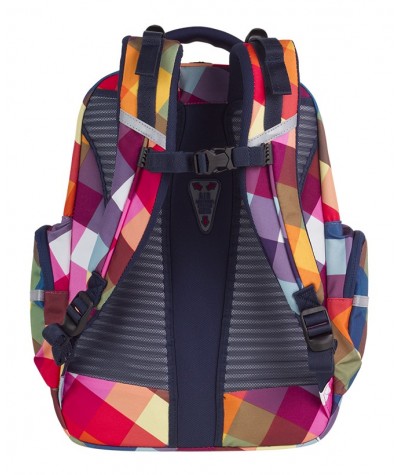 Plecak młodzieżowy CoolPack CP BRICK CANDY CHECK kolorowe kwadraty - modny plecak dla młodzieży, plecak w kratkę.