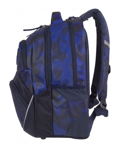 Plecak młodzieżowy ergo CoolPack CP VIPER CAMO BLUE niebieskie moro - plecak dla chłopaka, modny plecak dla chłopaka do szkoły