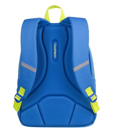Plecak miejski CoolPack CP CROSS EVA Neon Blue niebieski z neonem - modny plecak dla chłopaka, modny plecak na studia