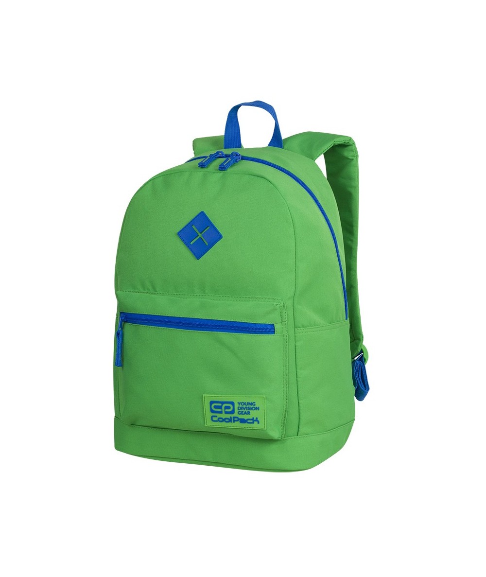 Plecak miejski CoolPack CP CROSS EVA NEON GREEN neonowy zielony - zielony plecak, modny plecak dla chłopaka do szkoły