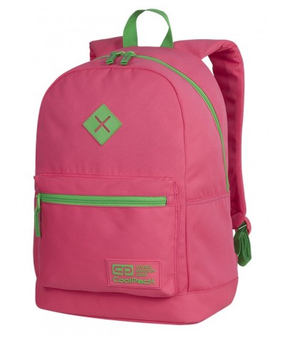 Plecak miejski CoolPack CP CROSS EVA NEON RUBIN neonowy różowy - plecak dla dziewczyny, plecak na studia, plecak na uczelnię