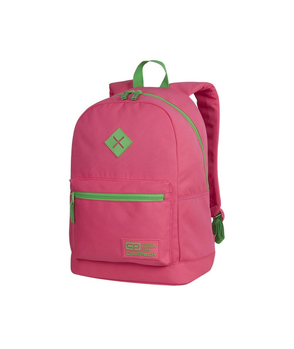 Plecak miejski CoolPack CP CROSS EVA NEON RUBIN neonowy różowy - plecak dla dziewczyny, plecak na studia, plecak na uczelnię