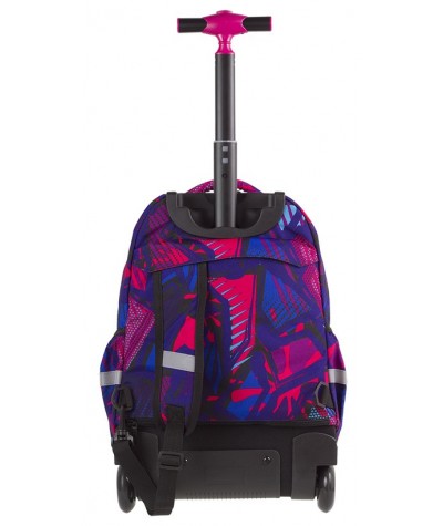 Plecak na kółkach CoolPack CP JUNIOR CRAZY PINK ABSTRACT różowa abstrakcja - A288 abstrakcyjny plecak na kółkach dla młodzieży