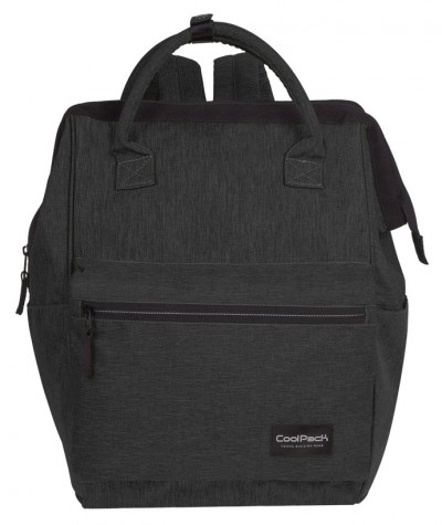 Plecak na laptop CoolPack CP TASK SNOW BLACK/SILVER czarny denim - A328 -  plecak na laptop, czarna torba na laptop