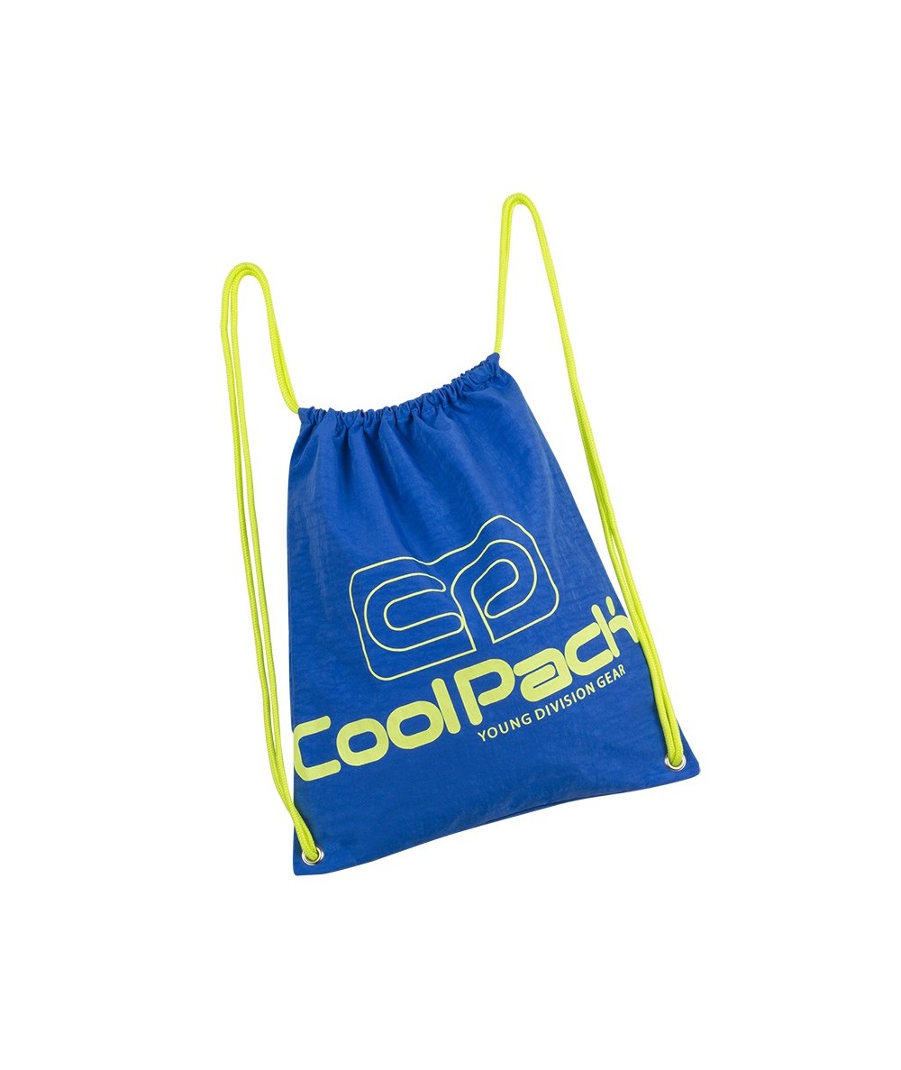 Worek na sznurkach / na buty CoolPack CP SPRINT NEON BLUE niebieski neon - A451 - niebieski worek, niebieski plecak na sznurkach