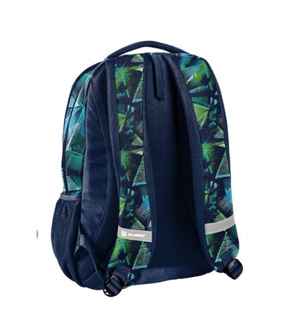 Plecak w trójkąty: zielony i niebieski dla chłopaka Paso Unique