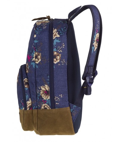 Plecak w kwiaty miejski CoolPack CP CLASSIC BLUE DENIM FLOWERS dżins w kwiaty - plecak wycieczkowy dla dziewczyny,