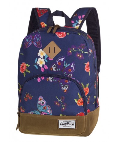Plecak miejski CoolPack CP CLASSIC SUMMER DREAM kwiaty i motyle A100 - plecak wycieczkowy dla dziewczyny, miejski plecak w kwiat