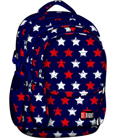 Plecak młodzieżowy 01 ST.RIGHT STARS gwiazdy supermodny plecak w amerykańskie barwy, gwiazdy Hollywood