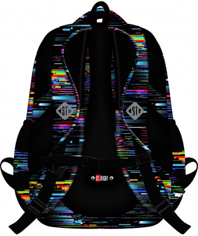 Plecak młodzieżowy ST.RIGHT BETA STRIPES kolorowe paski BP04 modny plecak dla młodzieży, fajny plecak młodzieżowy