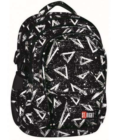 Plecak młodzieżowy ST.RIGHT 3ANGLE trójkąty BP01 modny plecak dla chłopaka, plecak do szkoły młodzieżowy