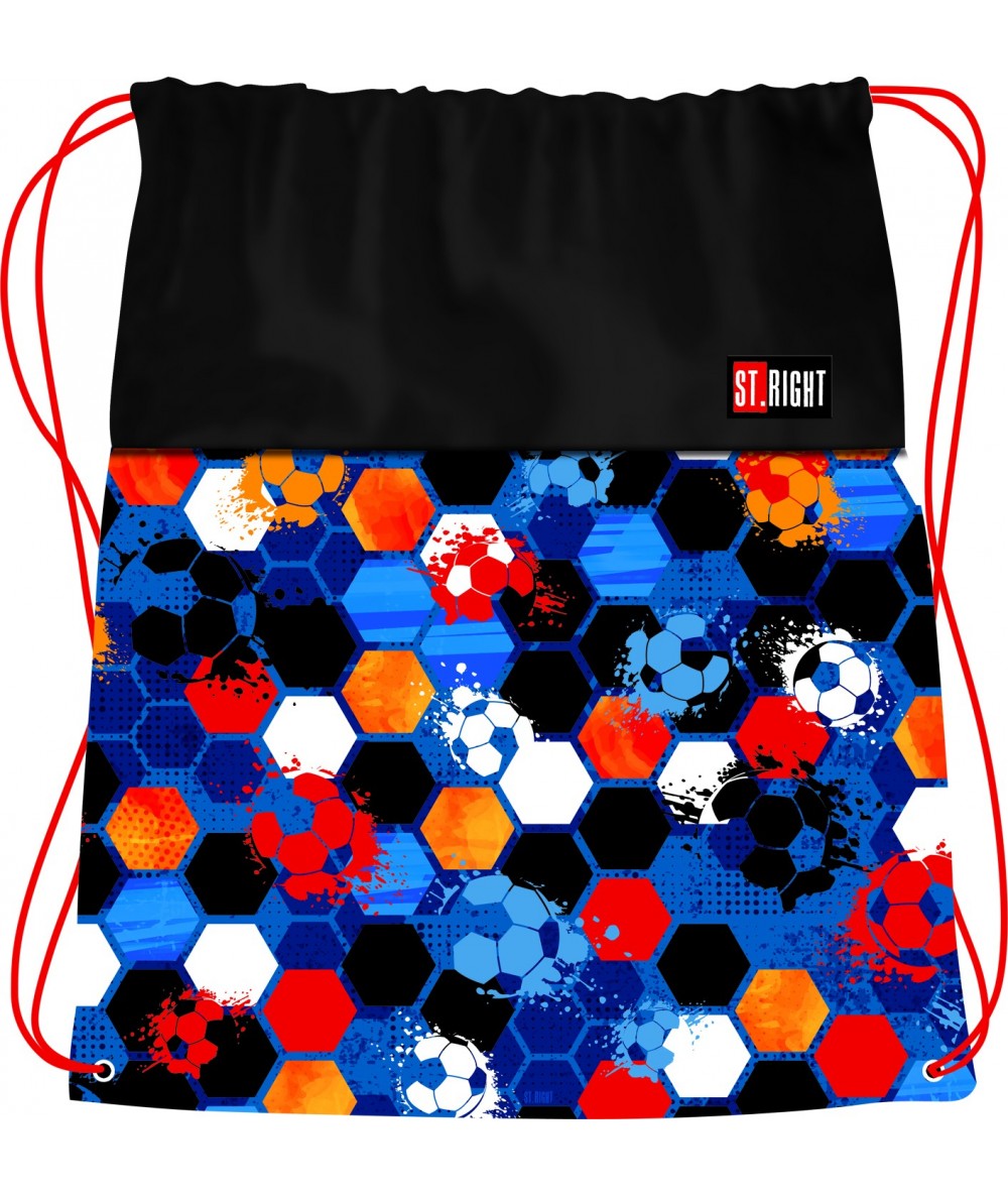 Worek szkolny / na buty / na WF ST.RIGHT FOOTBALL piłki SO1 worek na wf dla chłopaka, plecak-worek na obuwie