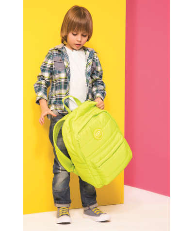Plecak miejski CoolPack CP RUBY LEMON pikowany limonkowy, neonowy plecak, plecak puszek, plecak jak kurtka, limonkowy plecak