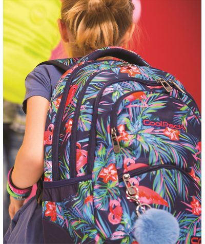 Plecak CP PINK FLAMINGO, plecak we flamingi, plecak flamingi, plecak dla dziewczynki 5 klasa, plecak do 4 klasy dla dziewczynki