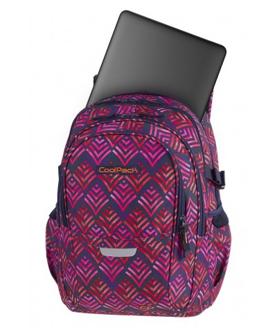 Plecak młodzieżowy CoolPack CP FACTOR HAWAII PINK - 4 przegrody - A012 + GRATIS! modny plecak dla dziewczyny do szkoły