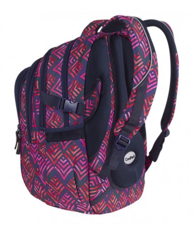 wygodny plecak młodzieżowy CoolPack CP FACTOR HAWAII PINK - 4 przegrody - A012 + GRATIS! modny plecak dla dziewczyny do szkoły